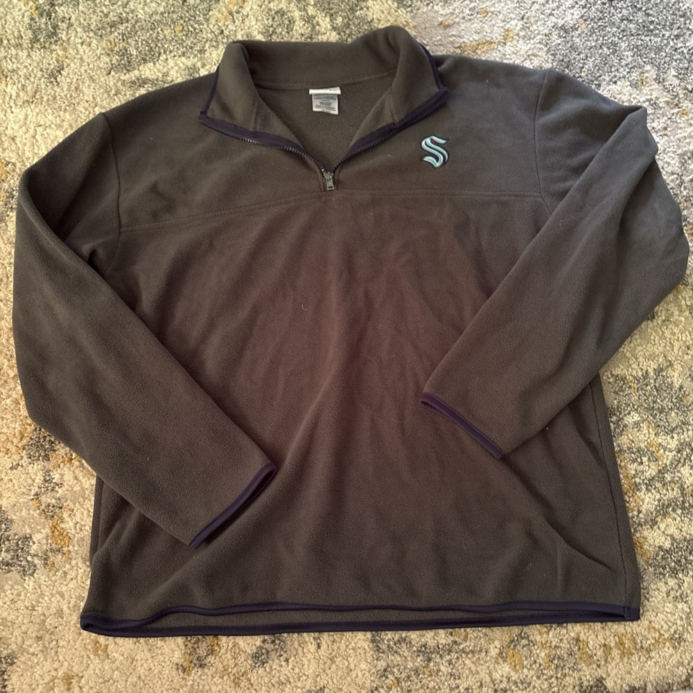 NHL Gray Fleece Pullover with Logo